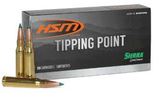 6.5 Creedmoor 20 Rounds Ammunition HSM 130 Grain <span style="font-weight:bolder; ">Tipped</span> Hollow Point